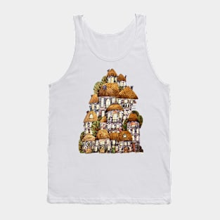 Whimsical Houses Abstract Tank Top